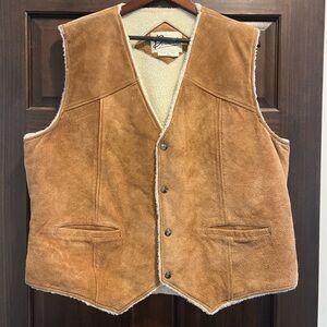 Berman’s suede Sherpa lined vest